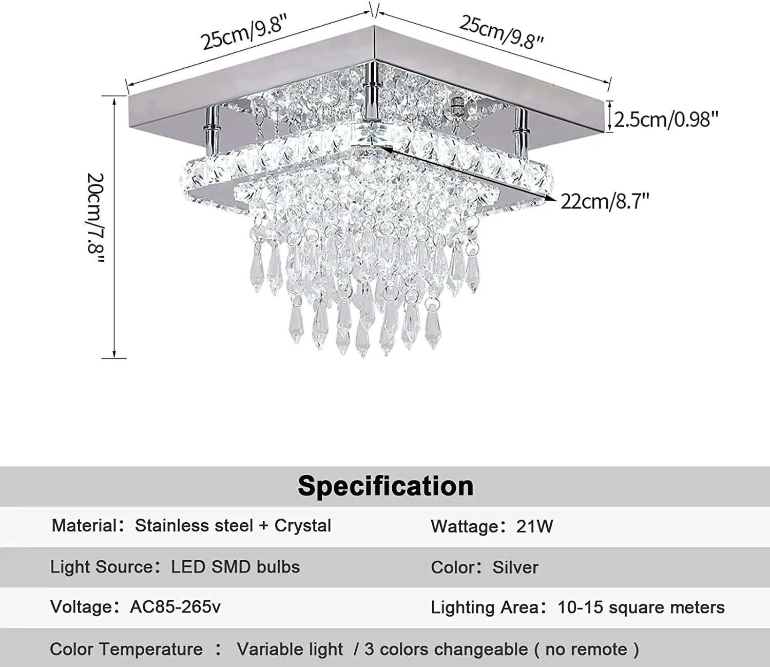 K9 Crystal LED Chandelier Ceiling Light – Modern Flush Mount Design - Ingrid Just Unique