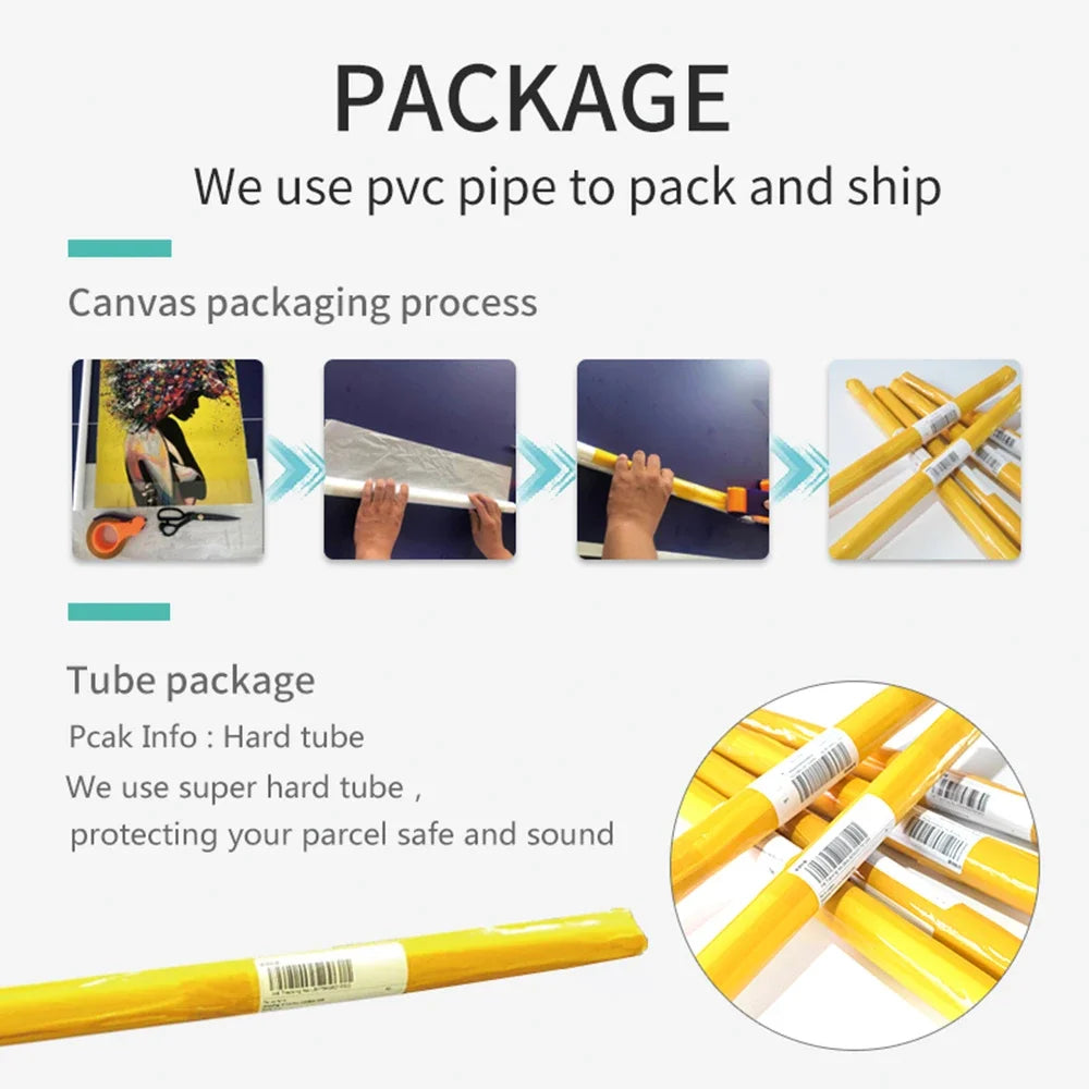 Modern Frameless Canvas Art Print – Minimalist Potted Plant Design - Ingrid Just Unique