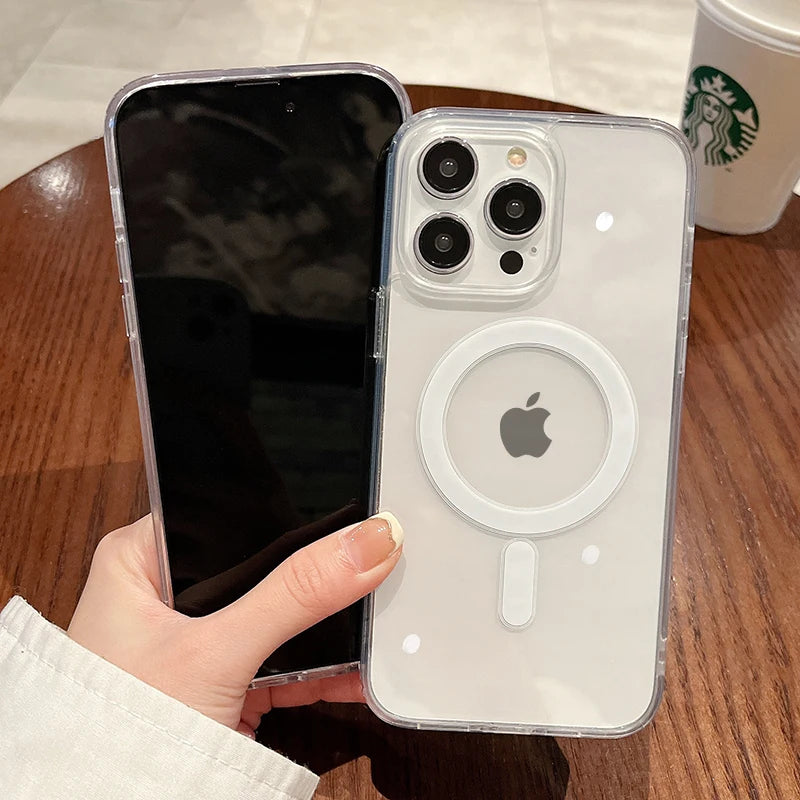 MagSafe Magnetic Transparent Wireless Charging Case for iPhone 11–17 Series - Ingrid Just Unique