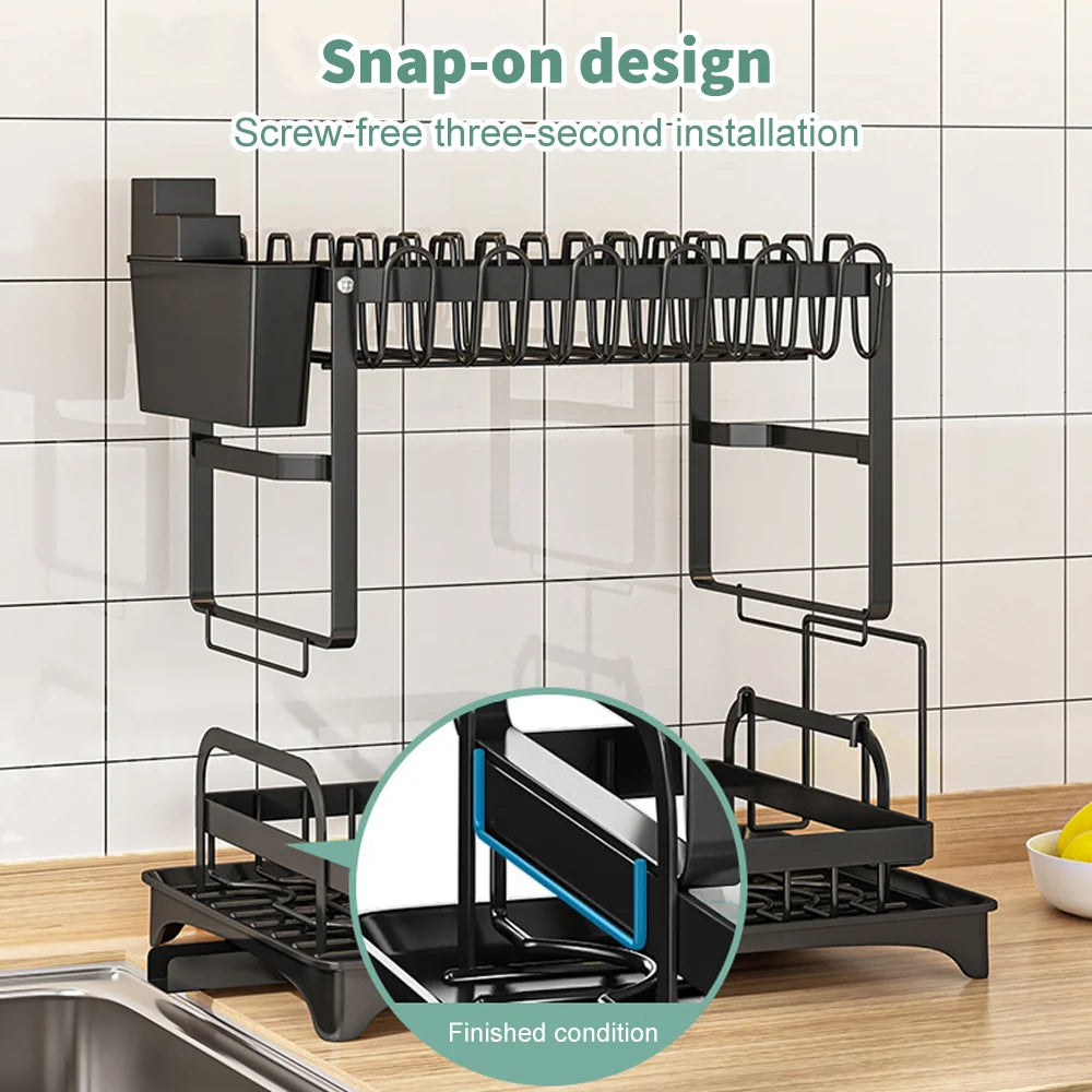 Adjustable Kitchen Sink Dish Drainer Rack - Ingrid Just Unique