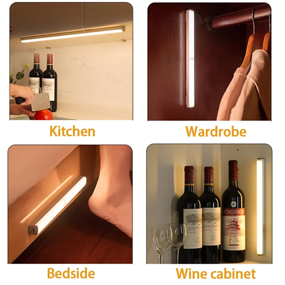 Cabinet Light USB Rechargeable Motion Sensor LED Bar Light - Ingrid Just Unique