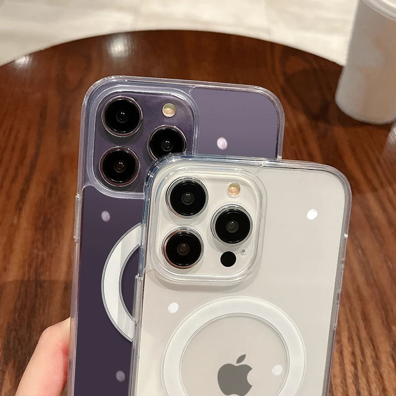 MagSafe Magnetic Transparent Wireless Charging Case for iPhone 11–17 Series - Ingrid Just Unique