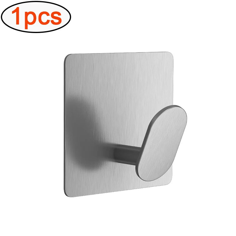 Stainless Steel Adhesive Bathroom Hooks (1–4PCS Set) - Ingrid Just Unique