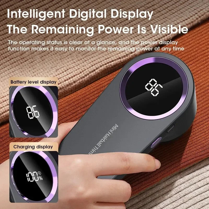 LED Digital Fabric Shaver – USB Rechargeable Lint Remover - Ingrid Just Unique